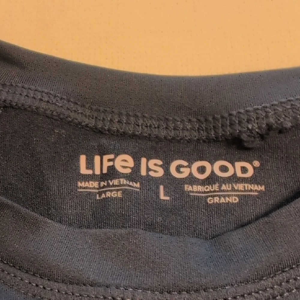 Life Is Good Navy Blue Rashguard Swim Shirt UPF Boys Size Large